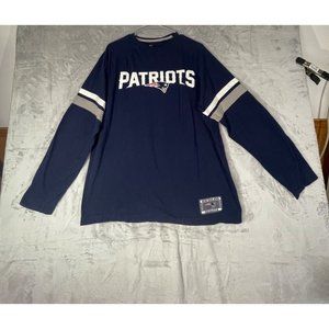 New England Patriots majestic mens size XL long sleeve blue shirt